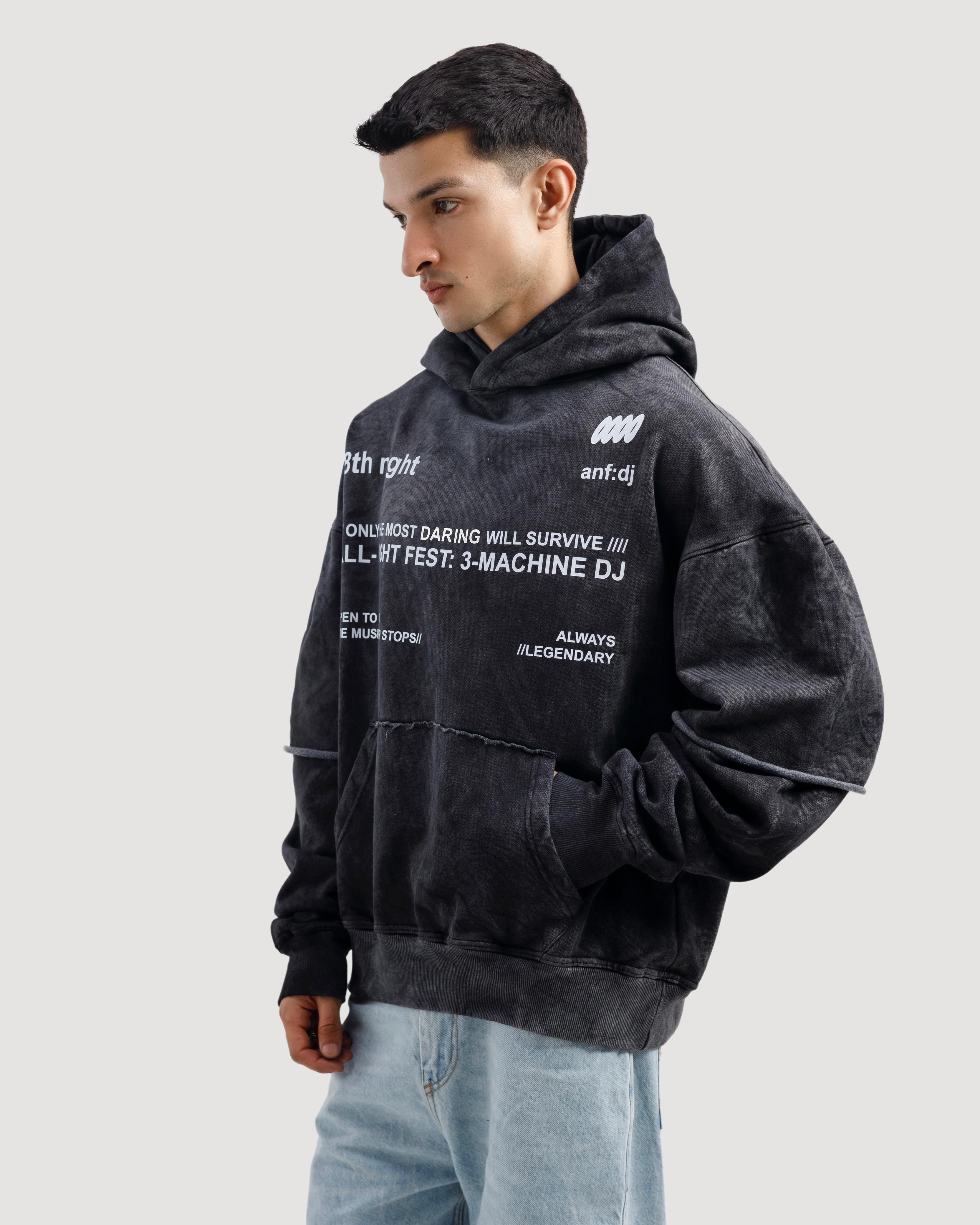 Washed Dual Sleeves Hoodie