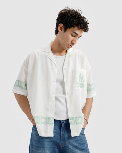 Creased Effect Graphic Shirt