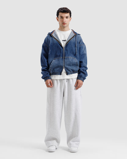 Washed Hooded Denim Jacket