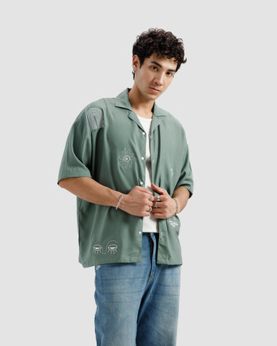 Embroidered Collar Shirt