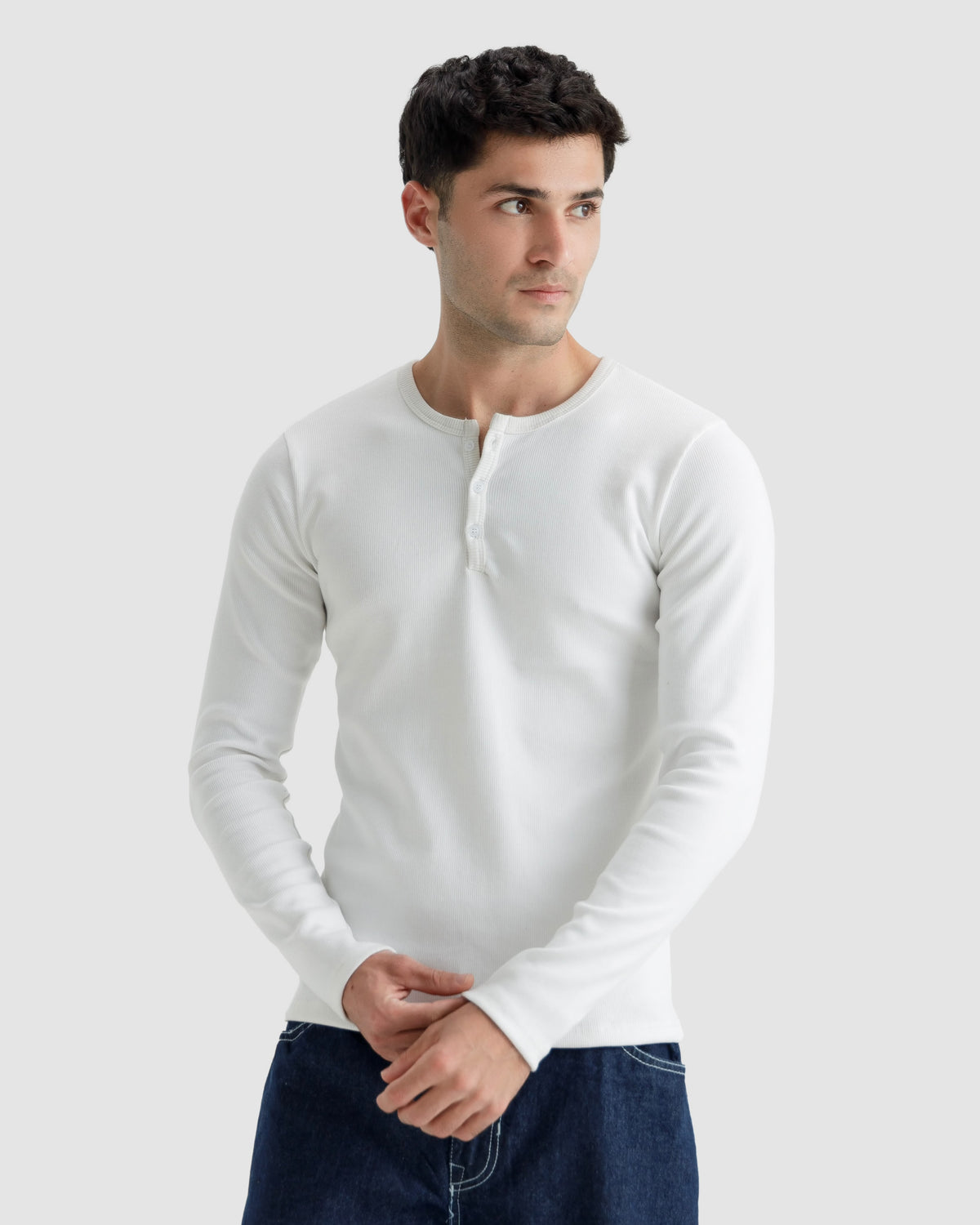 Ribbed Henley Tshirt