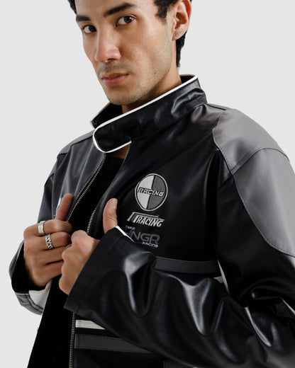 Faux Leather Biker Jacket