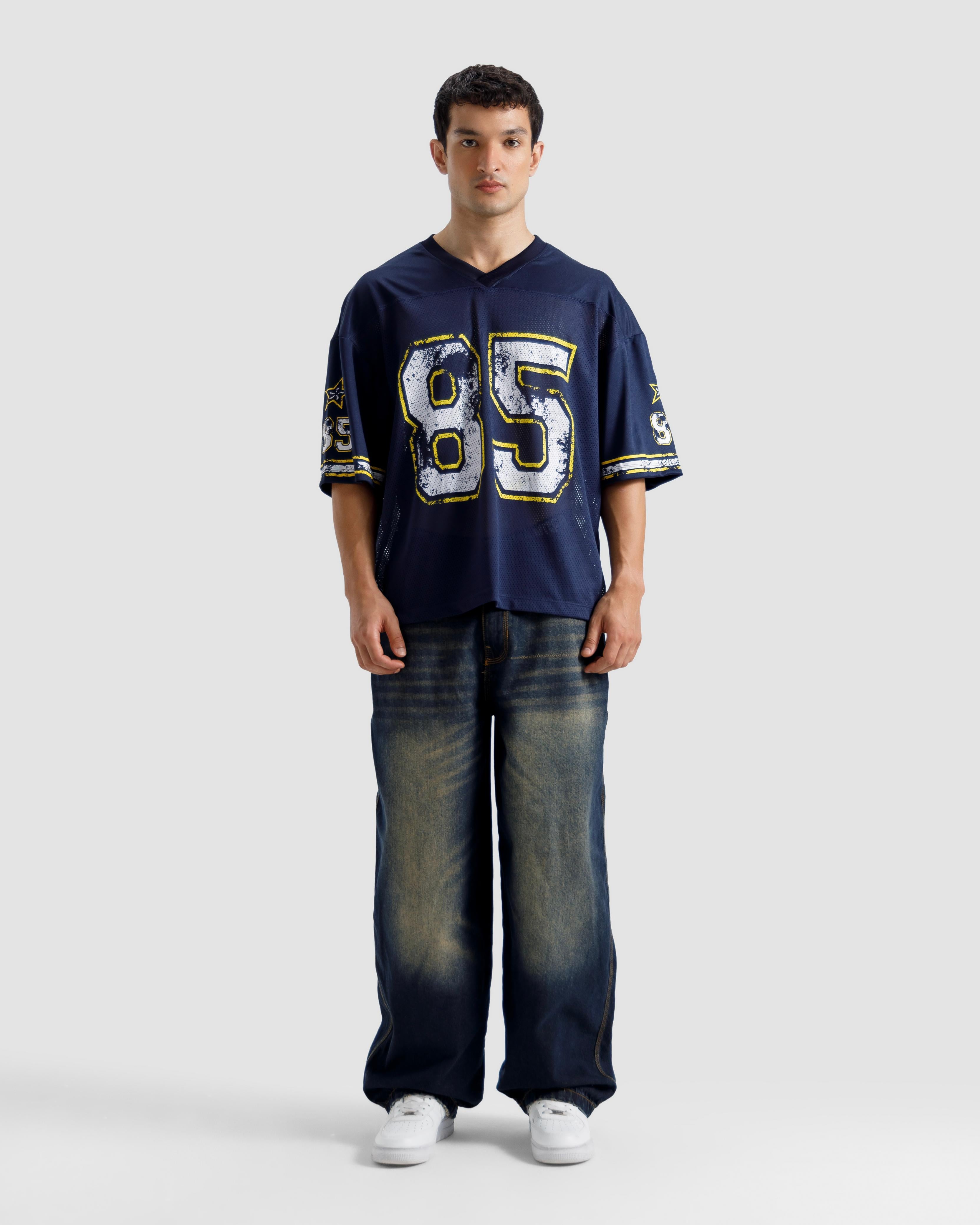 85 Varsity Print Mesh Tshirt