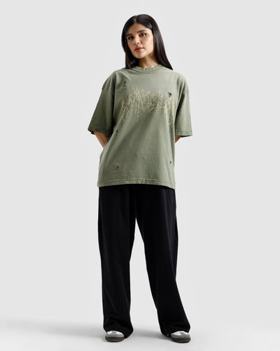 Distressed Washed Print Tee