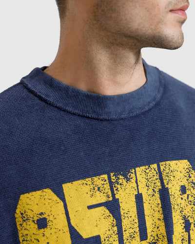 Washed Print Knit Tshirt
