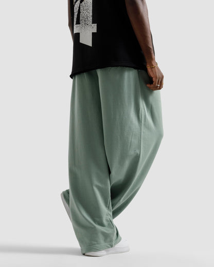 Straight-Leg Pleated Baggy Trousers