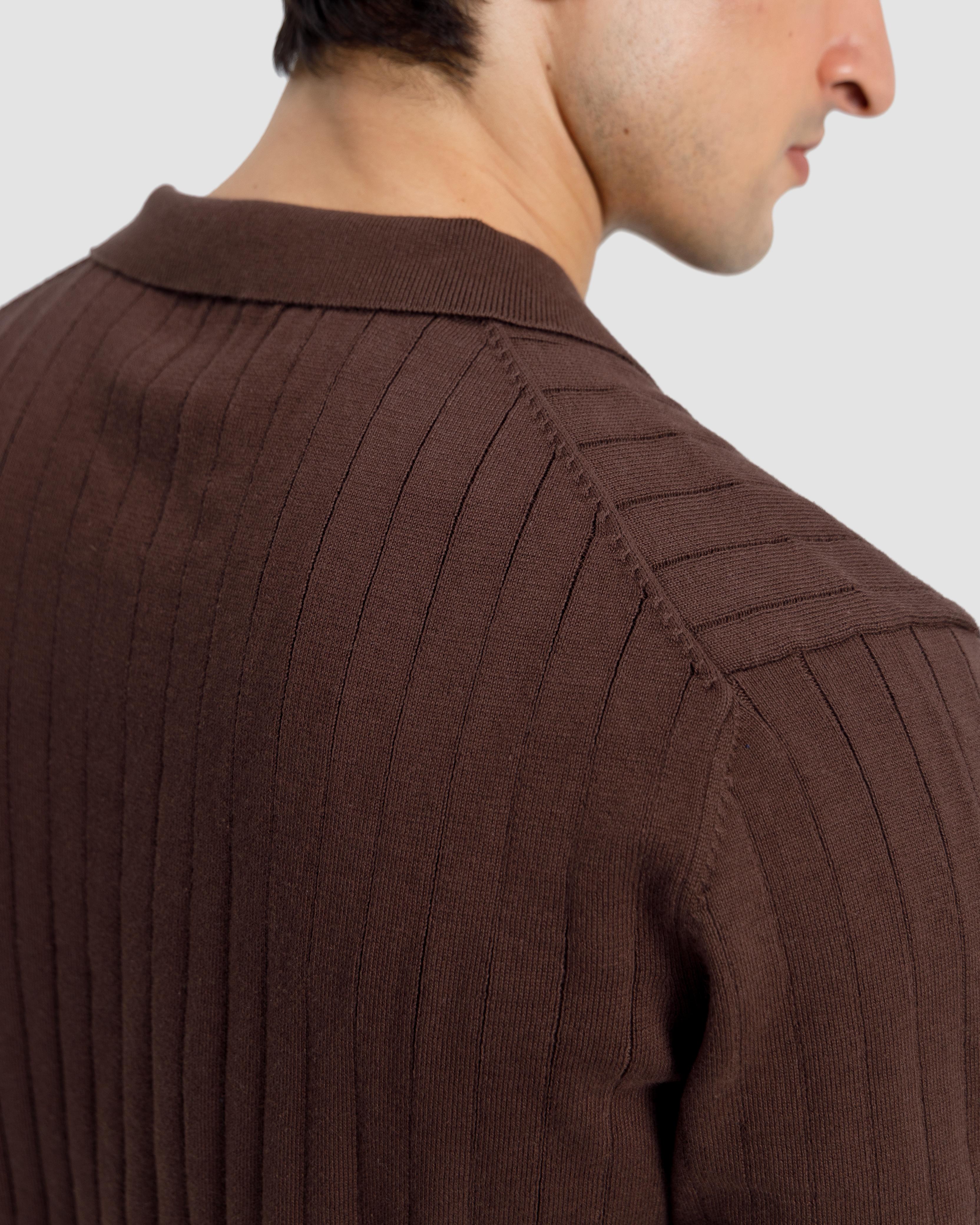 Vertical Textured Knit Polo