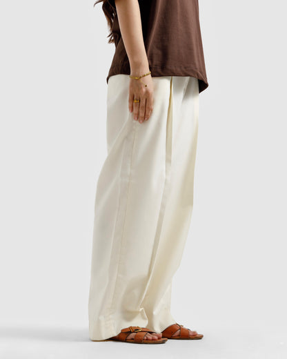 Tailored Wide Leg Pleated Pants