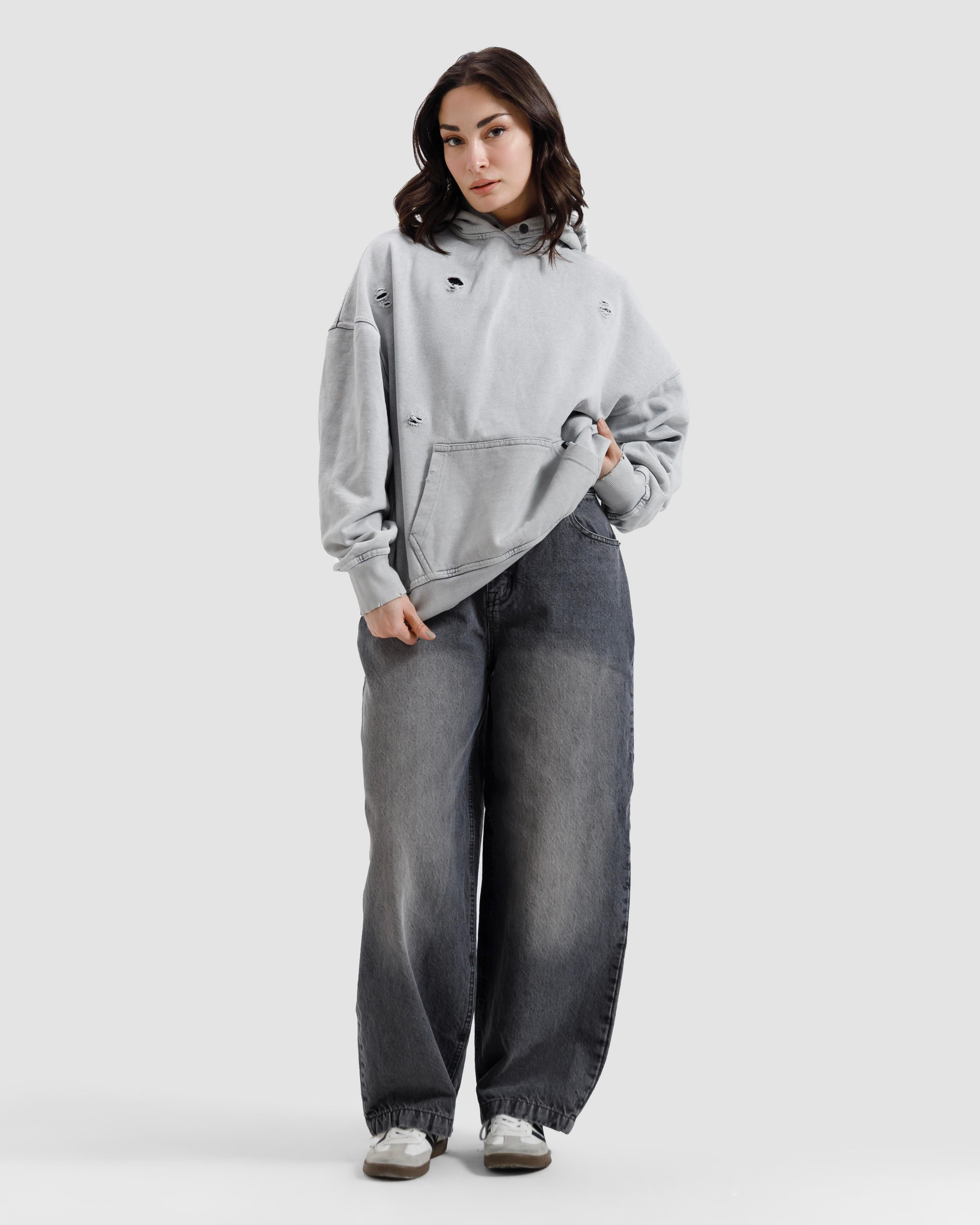 Distressed Washed Essential Hoodie