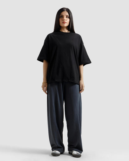 Boxy Shoulder Detail Basic Essential