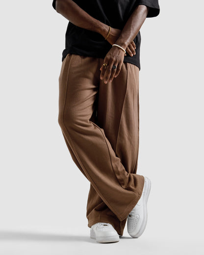 Straight-Leg Pleated Baggy Trousers