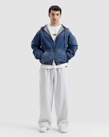 Washed Hooded Denim Jacket