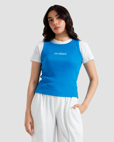 No Chaos Ribbed Tank Top