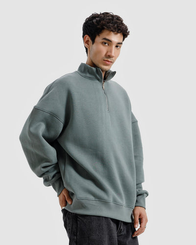 Basic Quarter-Zip Sweatshirt