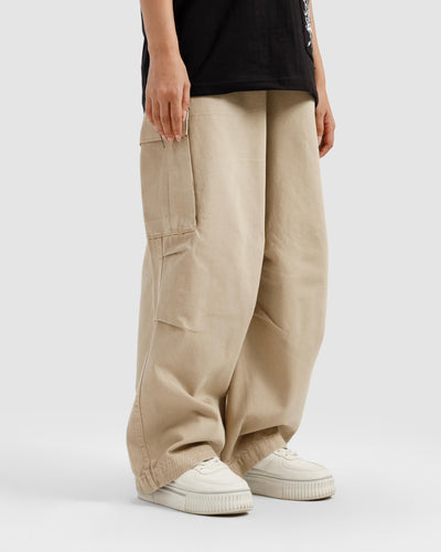 Washed Baggy Cargo Pants