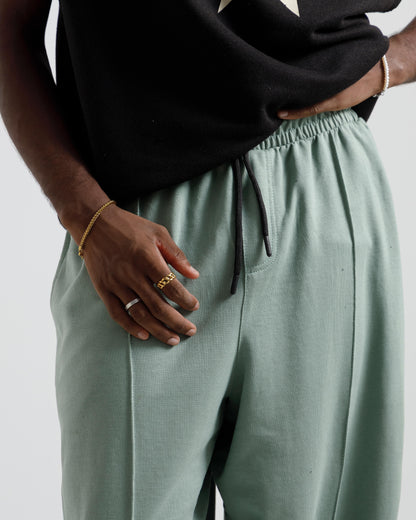 Straight-Leg Pleated Baggy Trousers