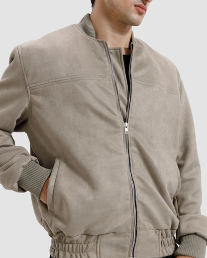 Suede Varsity Jacket