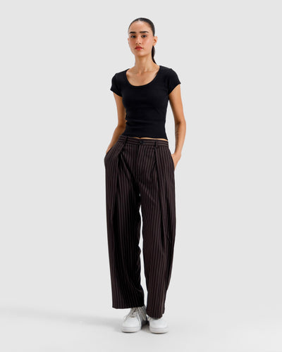 Scoop Neck Rib Tshirt