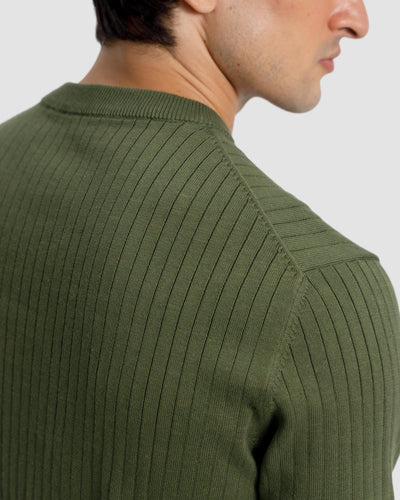 Vertical Textured Knit Basic Essential