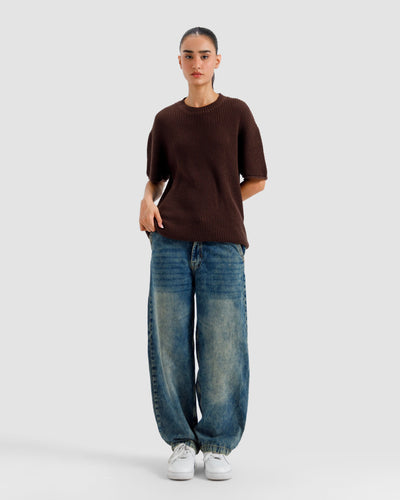 Relaxed Fit Textured Knit Tshirt