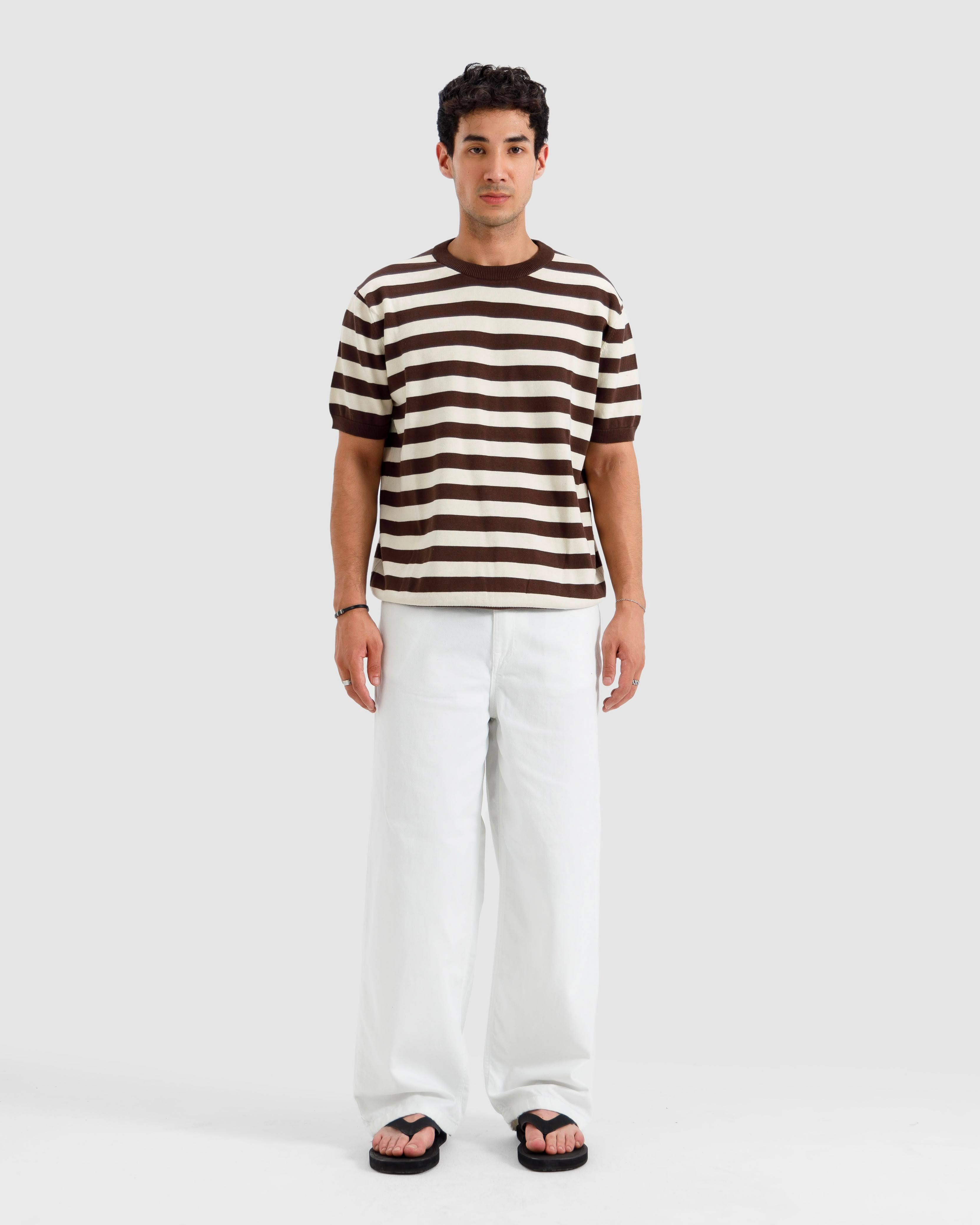 Striped Knit Basic Essential