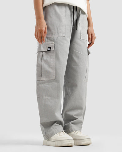 Washed Ash Grey Cargo Pants