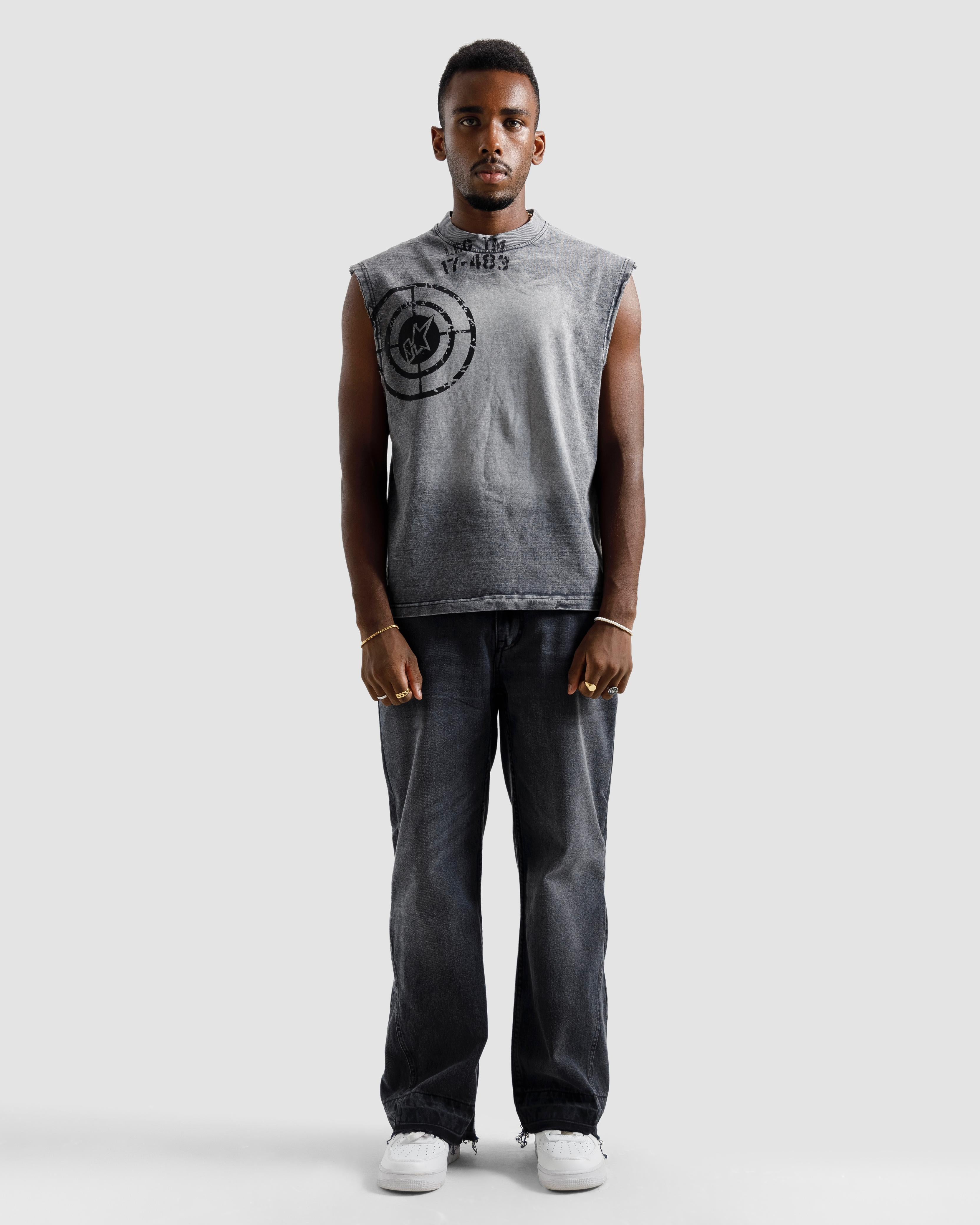 Washed Dart Sleeveless Tshirt