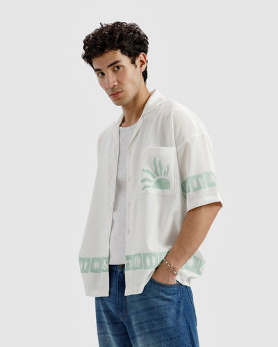 Creased Effect Graphic Shirt