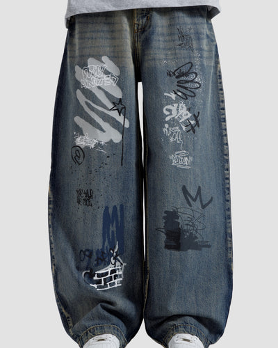 Graffiti Baggy Jeans