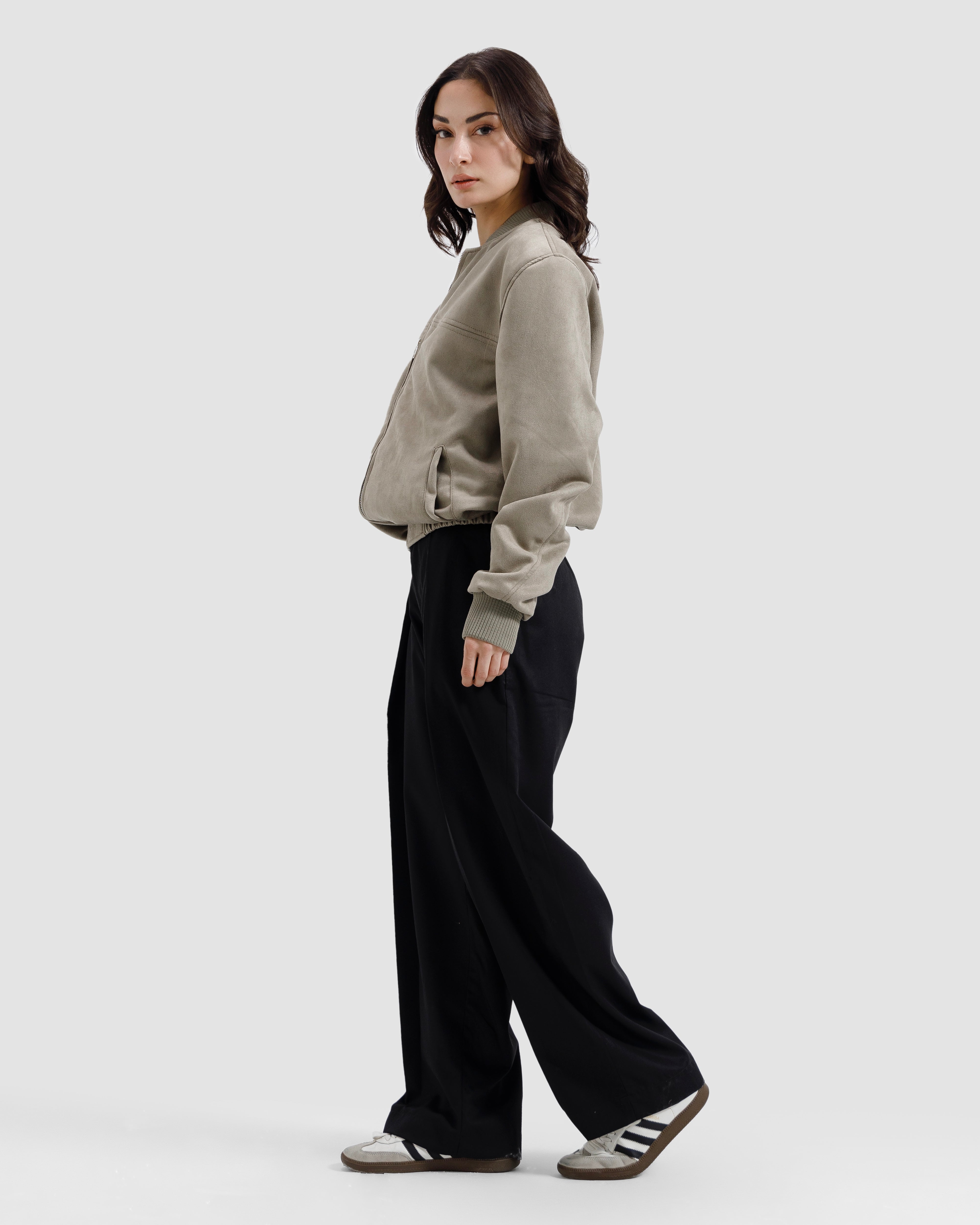 Suede Varsity Jacket