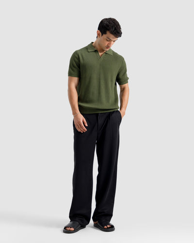 Textured Knit Polo