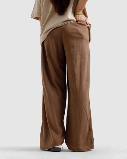 Straight-Leg Pleated Baggy Trousers