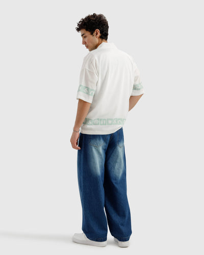 Creased Effect Graphic Shirt