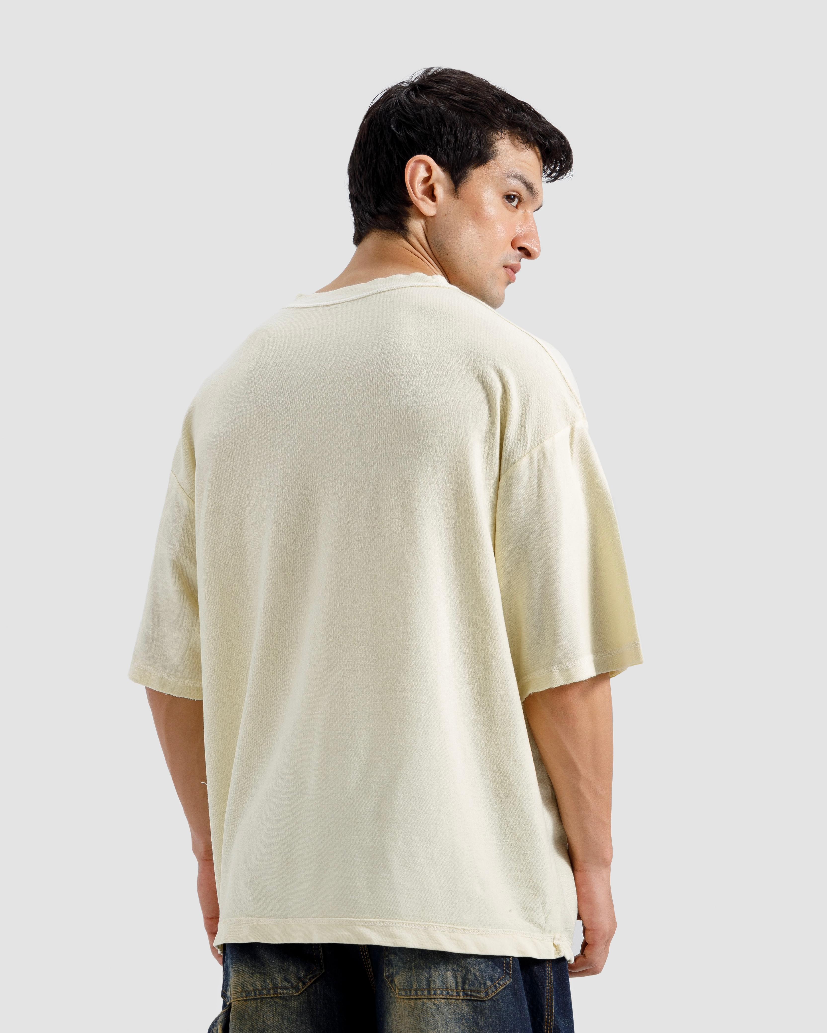 Washed Print Knit Tshirt