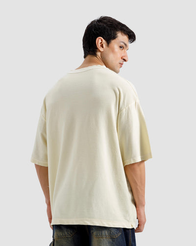 Washed Print Knit Tshirt