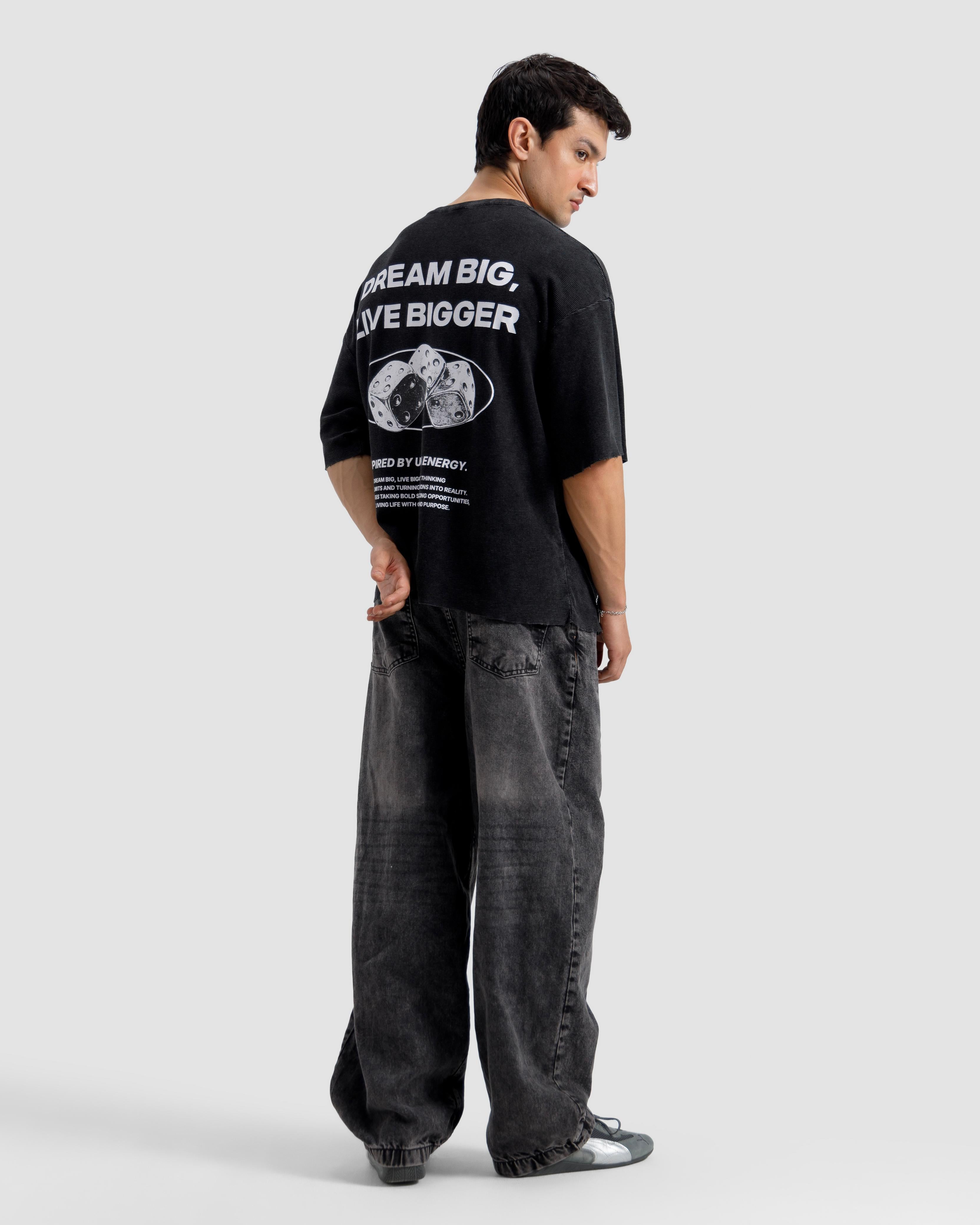 Washed Print Knit Tshirt