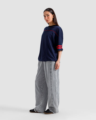 Varsity Pipping Mesh Tshirt