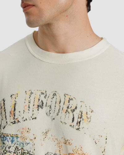 Washed Print Knit Tshirt