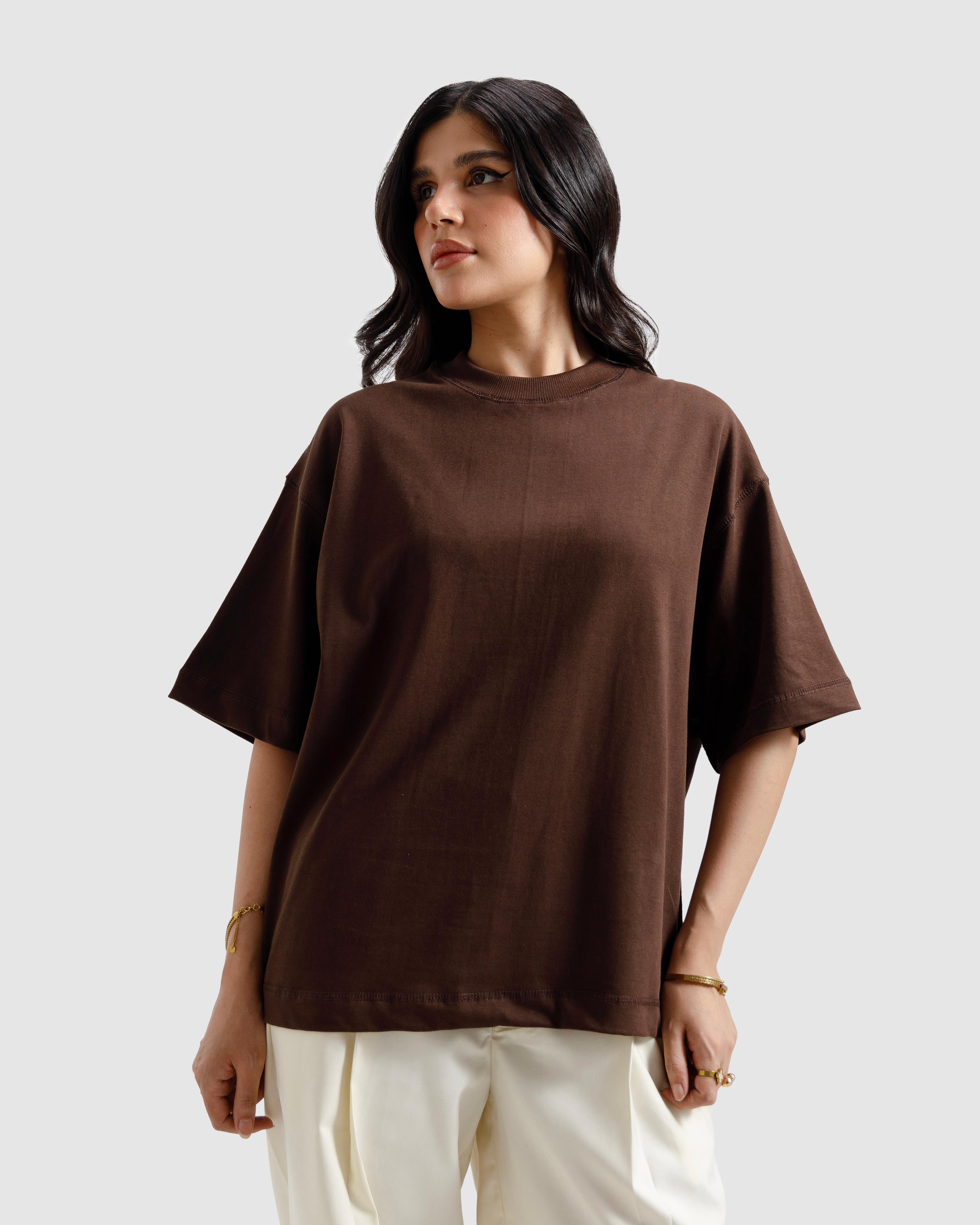 Boxy Seam Detail Basic Essential