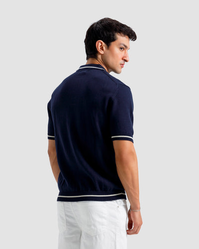Cable Knit Polo