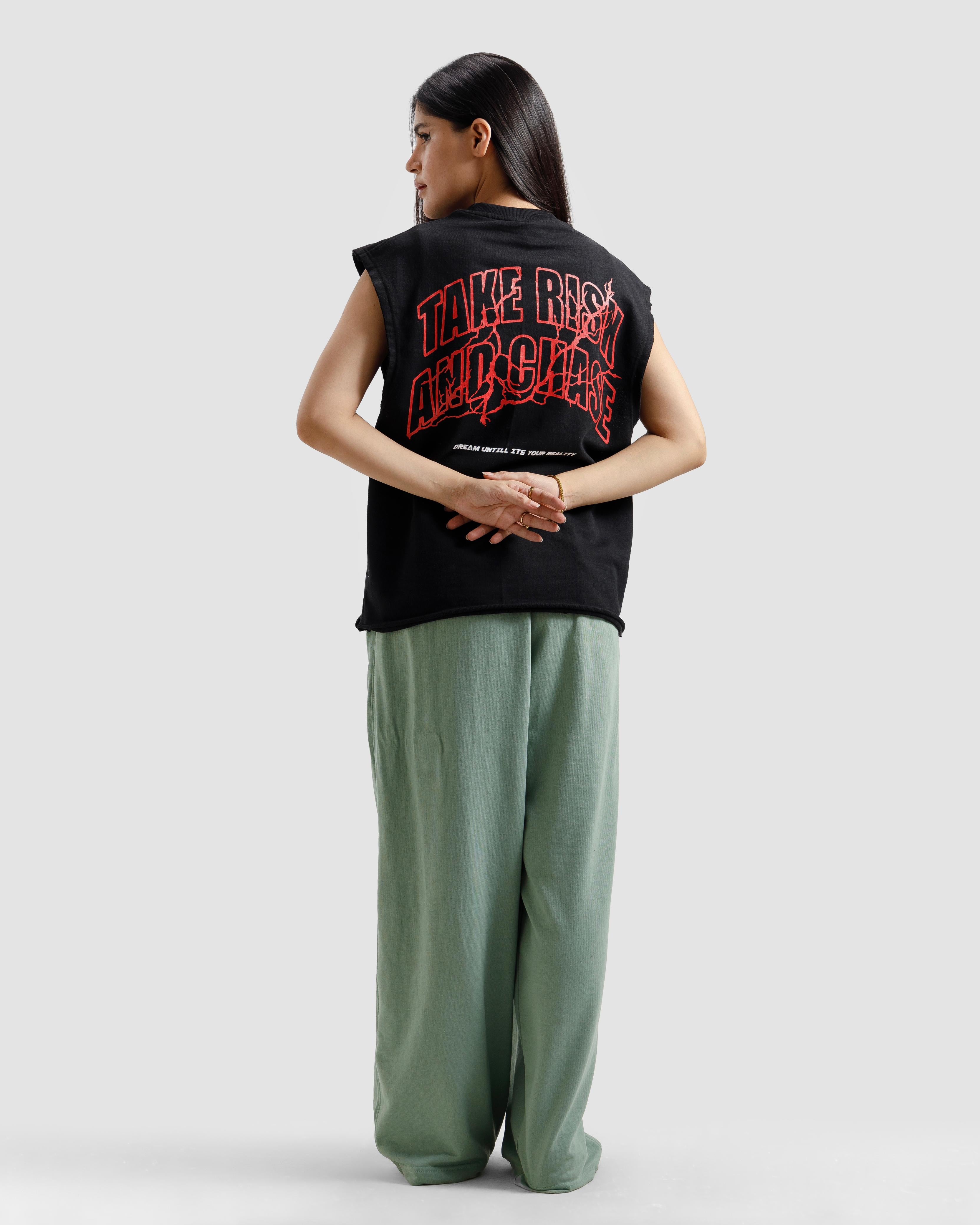 Sleeveless Take Risk And Chase Tshirt