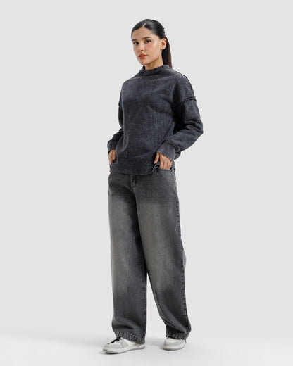 Raw Details Washed Boxy Sweatshirt