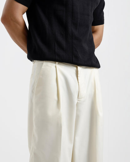 Tailored Wide Leg Pleated Pants