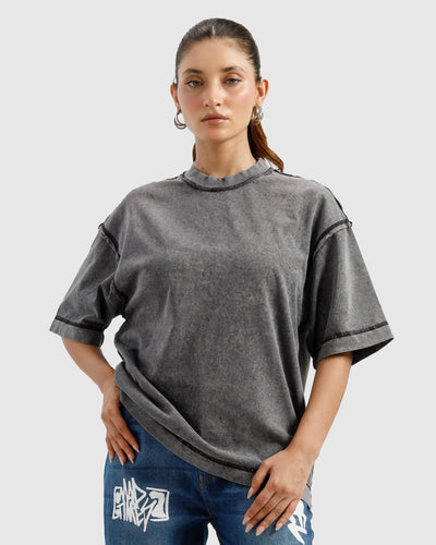 Raw Details Washed Boxy Tshirt