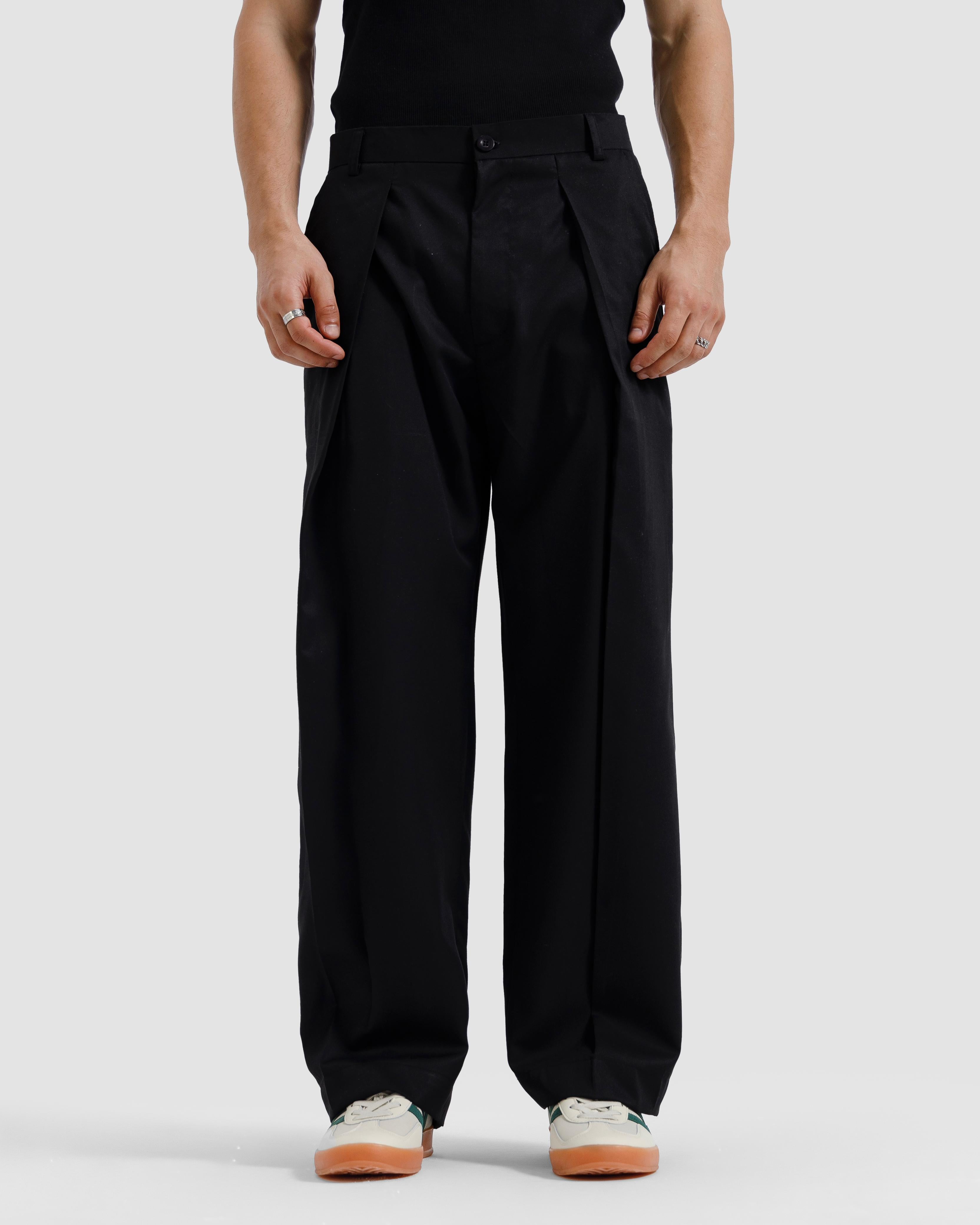 Tailored Pinstriped Pleated Pants