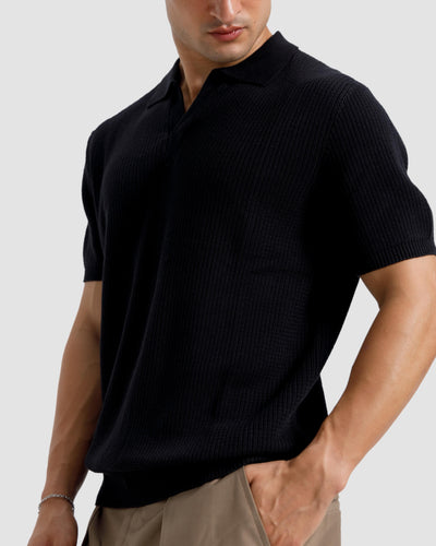 Textured Knit Polo