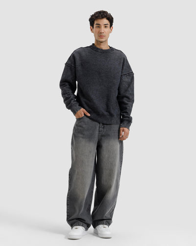 Raw Details Washed Boxy Sweatshirt