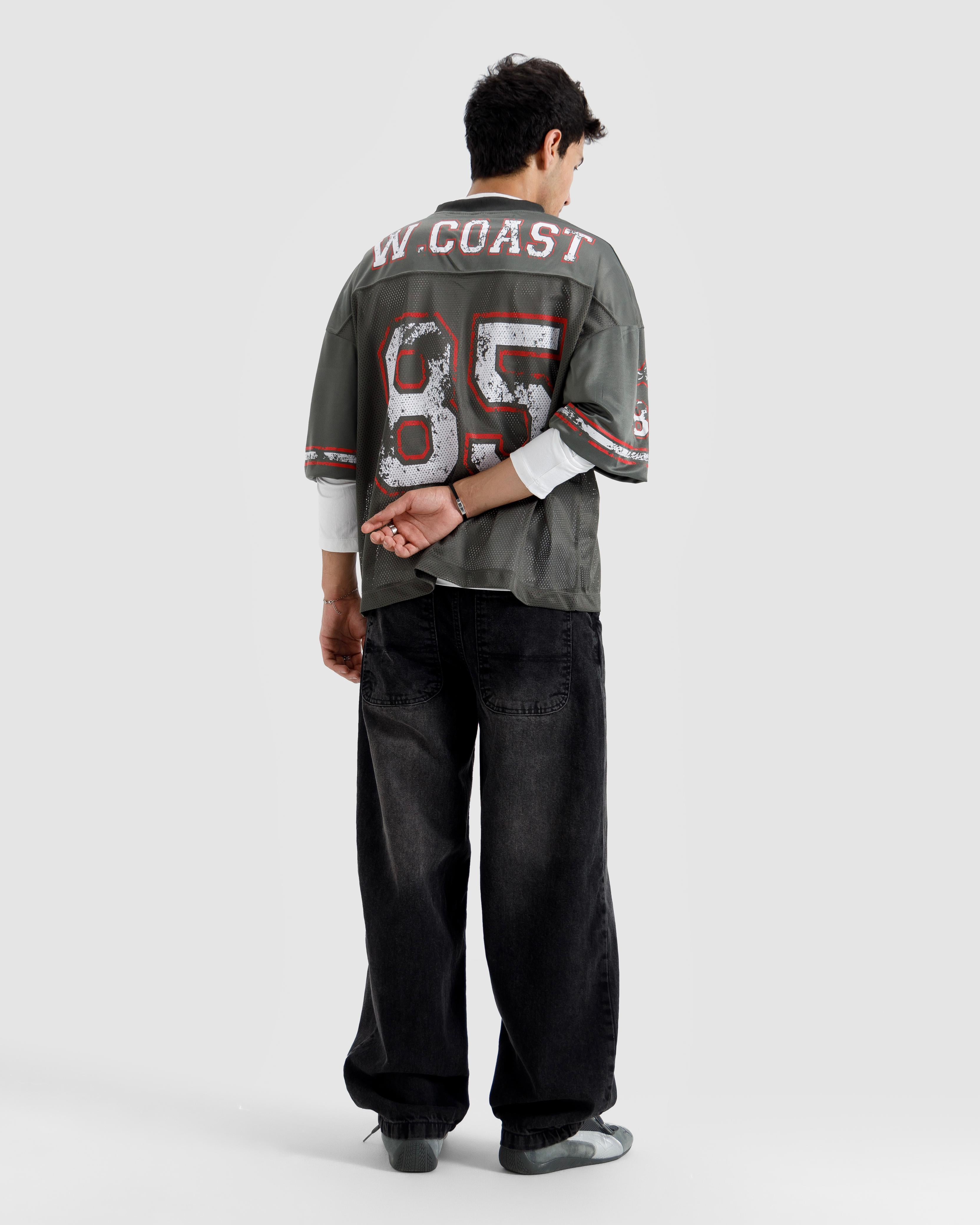 85 Varsity Print Mesh Tshirt