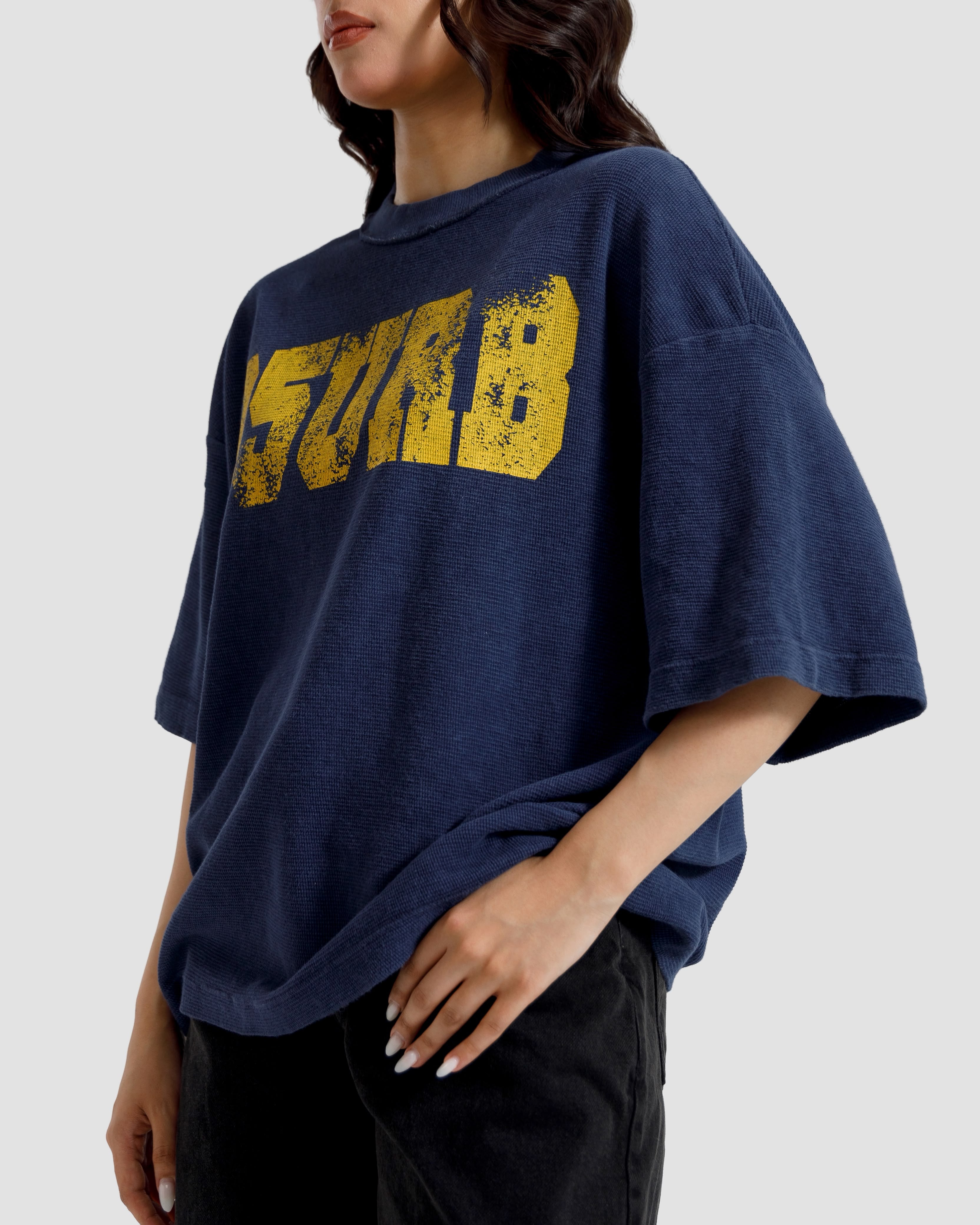 Washed Print Knit Tshirt