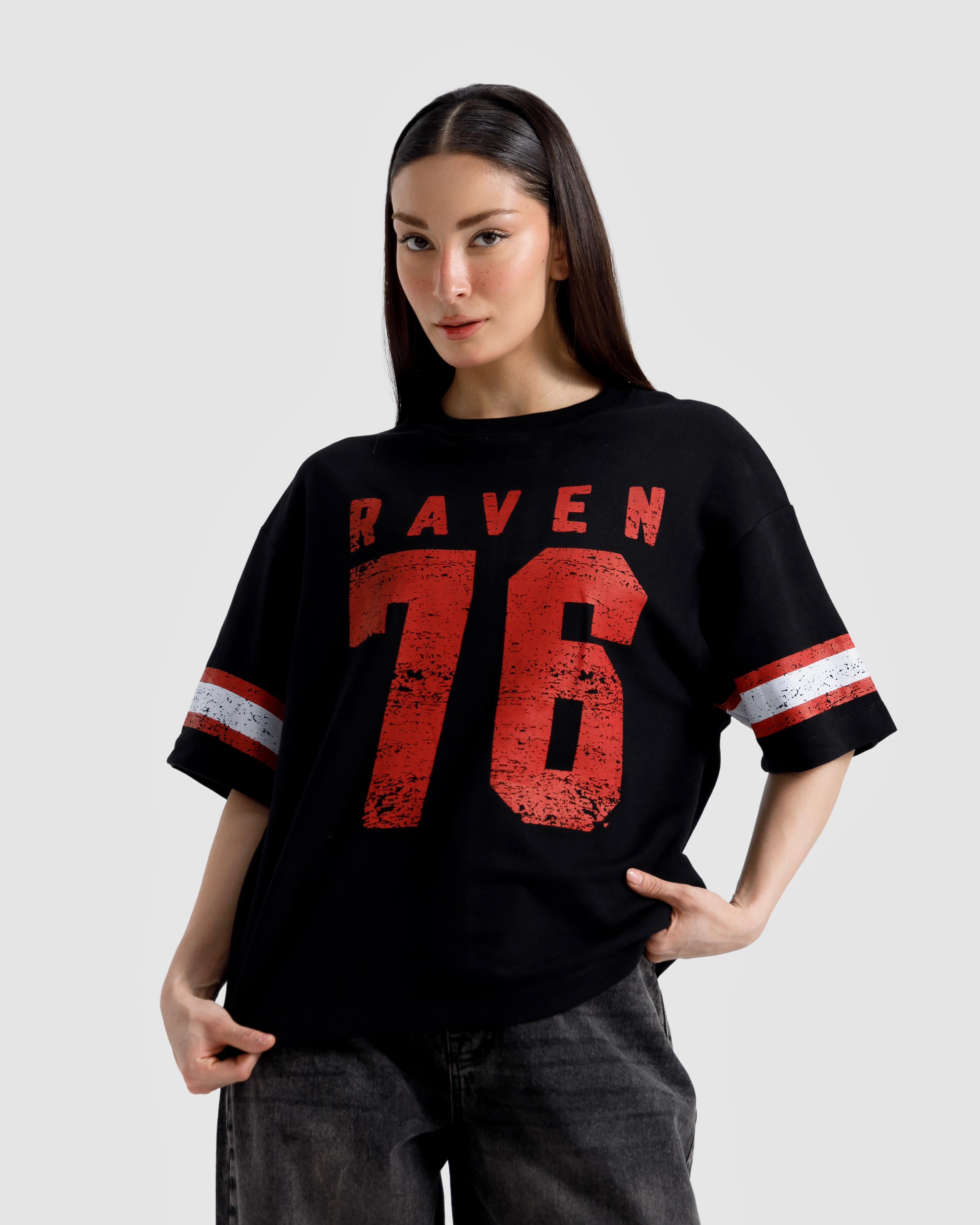 Textured Varsity Print Tshirt